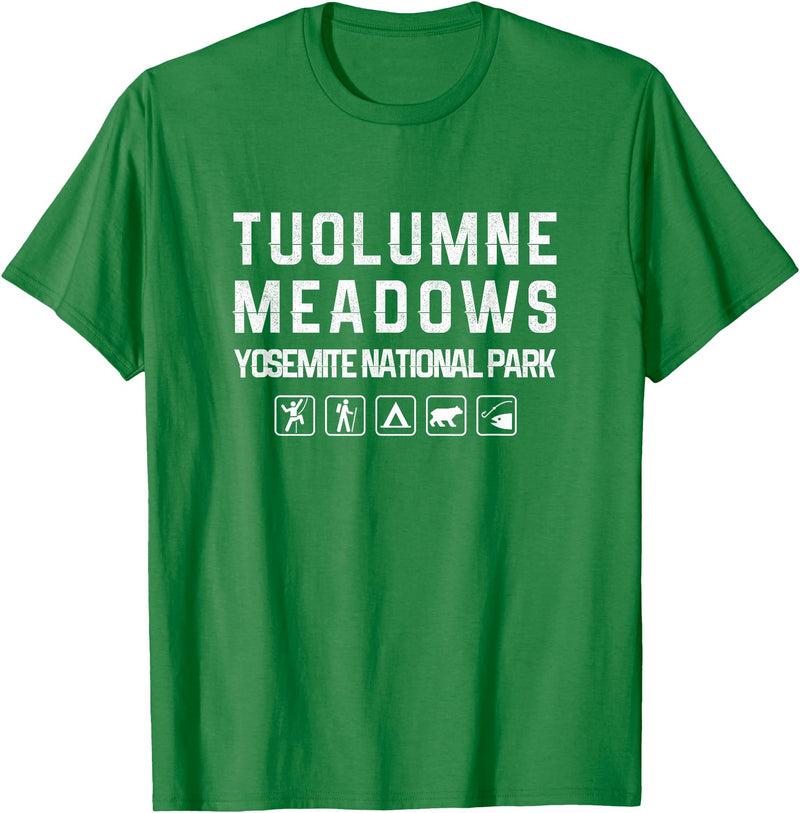 California Shirts Tuolumne Meadows, Yosemite Outdoor T-shirt T-Shirt - Kelly Green