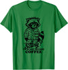 I'm scary before coffee raccoon halloween apparel I'm Scary Before Coffee T-Shirt - Kelly Green