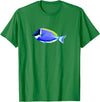 Saltwater reef aquarium fish tank shirt Powder Blue Tang Saltwater Reef Aquarium Shirt T-Shirt - Kelly Green