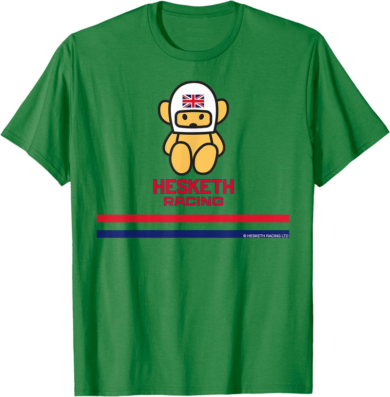 Hesketh Racing Logo World Champion Team Stripes Mascot Retro T-Shirt - Kelly Green