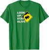 Drop Bear Meme Beware Drop Bears Look Up Stay Alive Funny Aussie TShirt T-Shirt - Kelly Green