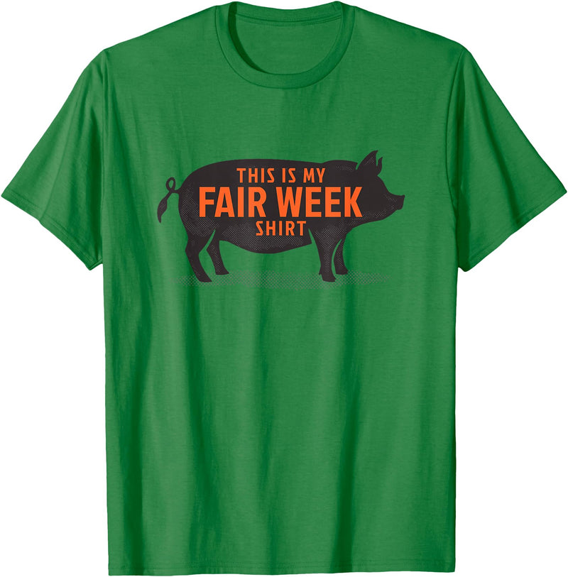 County Fair and Livestock Apparel Co. Das ist mein Fair Week Shirt State and County Animal Hog Pig T-Shirt - Kelly Green