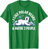 Polar Bear Gift Polar Bear Accessories & Stuff Cute Polar Bear Art for Men Women Kids Polar Bear Lover T-Shirt - Kelly Green