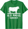 Funny Red Angus Farmer Gift for Cattle Lover Cow Breeder - Red Angus Rancher T-Shirt - Kelly Green
