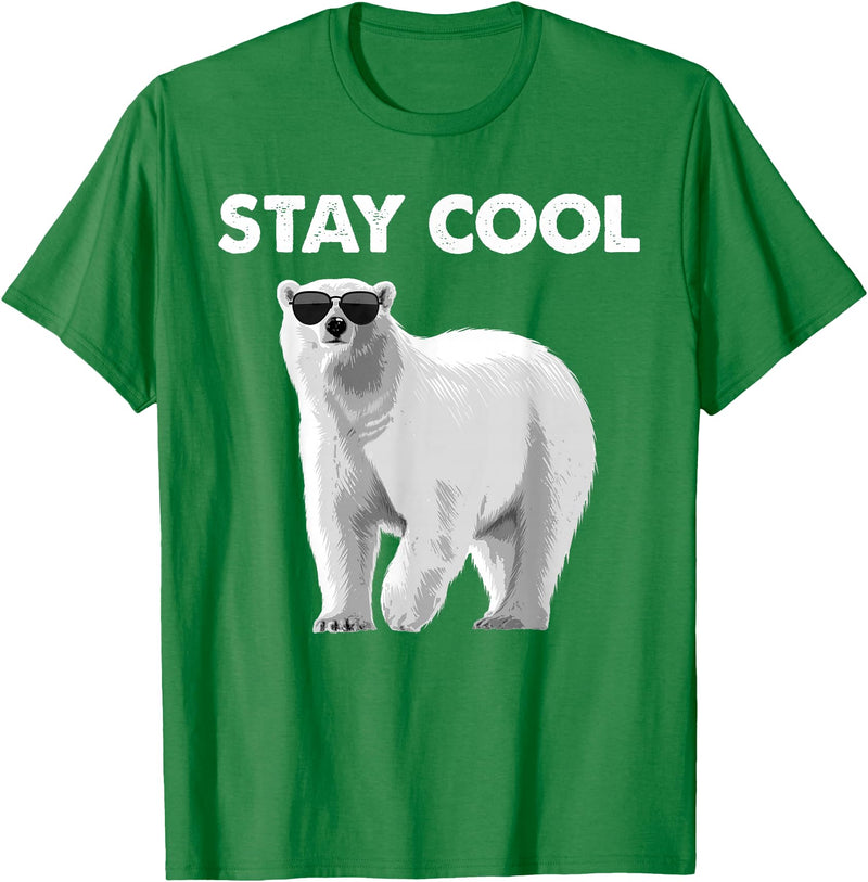 Polar Bear Gift Polar Bear Accessories & Stuff Cool Polar Bear Design for Men Women Kids Polar Bear Lover T-Shirt - Kelly Green