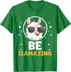 LLama Squad Shirts and Gifts Cute Amazing Llama Pun Be Llamazing Llama Lover T-Shirt - Kelly Green