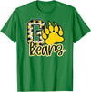 BEARS SPIRIT TEES CO School Spirit Go Bears Mascot Womens Youth Girls Kids T-Shirt - Kelly Green