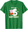 Peppa Pig It's My 6th Birthday Holiday Stars Celebration T-Shirt - Kelly Green