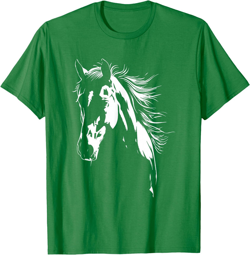 HörseCo. Vintage Western Horse Silhouette Horse Riding T-Shirt - Kelly Green