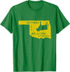 Funny Farm Nothing tips like a cow in Oklahoma state T-Shirt - Kelly Green