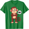 Funny Monkey Apparel & Gift Ideas Stubborn Monkey Girls Boys Kids Women T-Shirt - Kelly Green