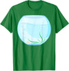 Humours Halloween Fish Bowl Outfits Funny Fish Bowl Costume T-Shirt - Kelly Green