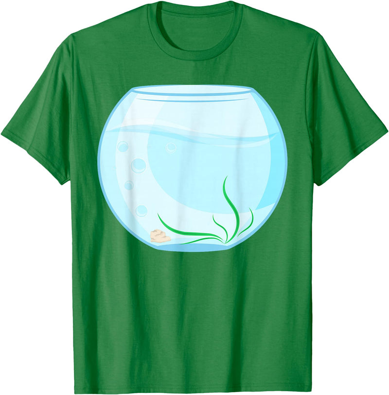 Humours Halloween Fish Bowl Outfits Funny Fish Bowl Costume T-Shirt - Kelly Green