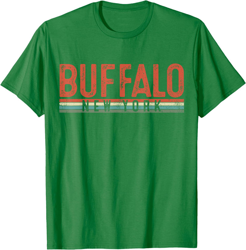 USAClassicTeez Buffalo New York Retro Vintage Gift T-Shirt - Kelly Green