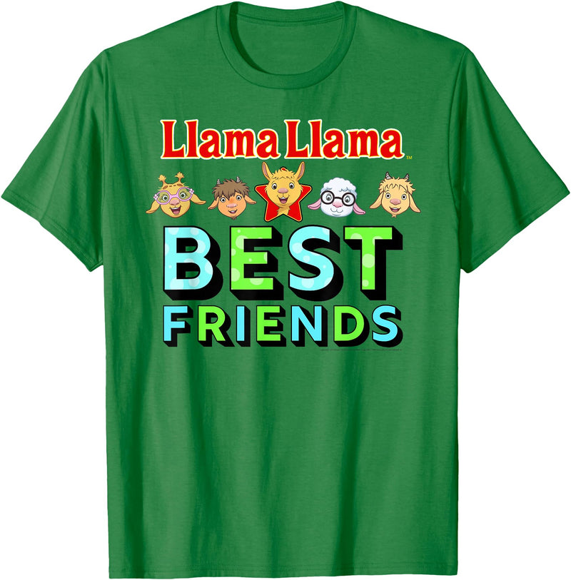 Llama Llama Netflix Best Friends Tee Shirt T-Shirt - Kelly Green