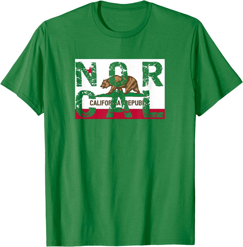 CA Shirt Co. California Republic T-Shirt | NOR CAL T-Shirt T-Shirt - Kelly Green