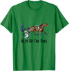 The Harley Horse Keep Up The Pace. Standardbred. Sulky Horse. Harness Racing T-Shirt - Kelly Green