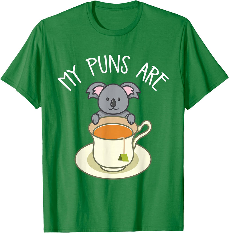 My Puns Are Koala Tea Koala Lover Gift T-Shirt - Kelly Green