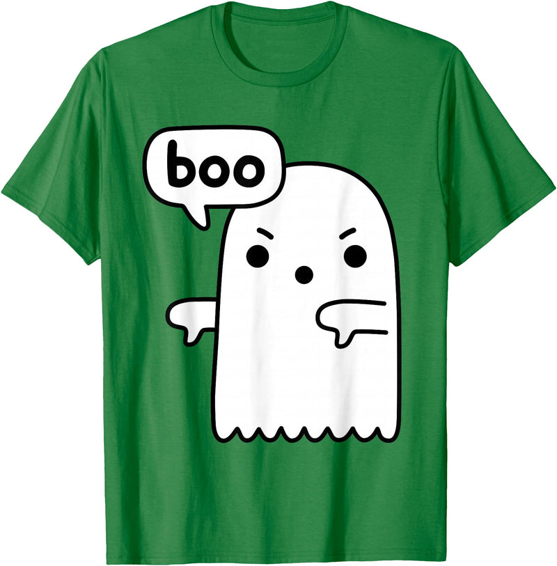 Ghost of disapproval Shirts Gifts Funny Thumbs Down Ghost Screaming Boo Disapproval T-Shirt - Kelly Green