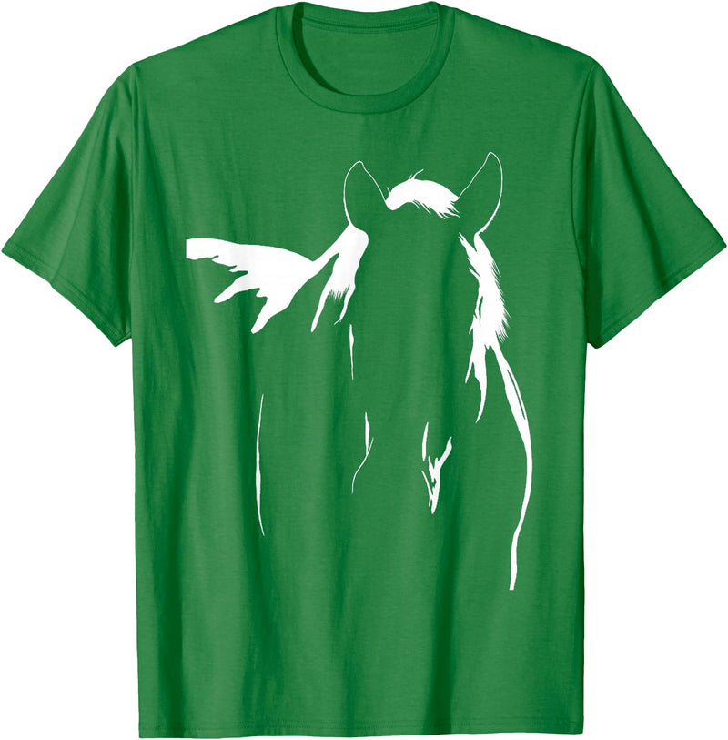 Horse Silhouette Graphic Art Today Horse Silhouette Graphic Art Design T-Shirt - Kelly Green