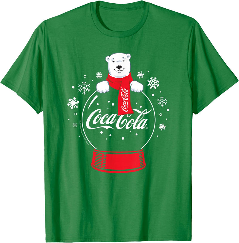 Coca-Cola Company Coca-Cola - Polar Bear Snowglobe T-Shirt - Kelly Green