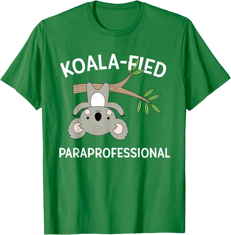 Teacher Gift T-Shirts and Apparel Cute Koala Paraprofessional Gift Appreciation T-Shirt T-Shirt - Kelly Green