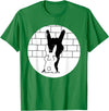 Funny Rabbit Bunny Animal Shadow Puppet T-Shirt in Kelly Green