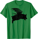 Flying Pig Shirt Pigs Will Fly Gift Idea Flying Pig T-Shirt Pigs Will Fly Gift T-Shirt - Kelly Green