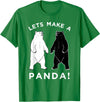Make Panda Apparel Lets Make A Panda Funny Black Polar Bear T-Shirt - Kelly Green