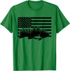 BASBO American Flag Fishing T-Shirt - Grey, Small, Unisex, Short Sleeve, Crew Neck, Classic Fit, Polyester 100%, Imported, Fishing Enthusiasts, Kids - Kelly Green