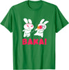 Baka Bunny Rabbit Slap Anime Japanese Kawaii T-Shirt in Kelly Green
