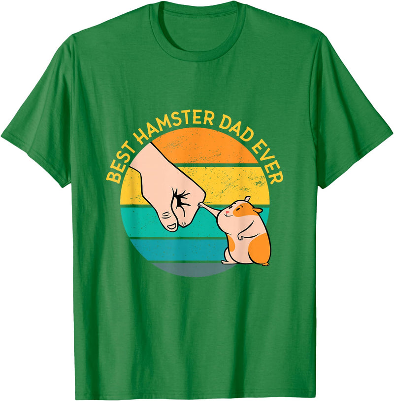 Best Hamster Dad Ever Hamster Dad Gift T-Shirt - Kelly Green