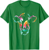 Cow Shirts & Apparel Cow Art Head Gift Watercolor T-Shirt Small - Kelly Green