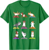 Sporty Animals & Meditating Pets Guinea Pig T-Shirt Funny Guinea Pigs In Yoga Poses Tee T-Shirt - Kelly Green