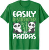 Panda Lover Shirts Easily Distracted By Pandas - Cute Kawaii Panda Bear T-Shirt - Kelly Green