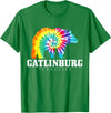 Gatlinburg Tennessee - Bear Tie Dye Gatlinburg Tennessee Bear Tie Dye Vintage Retro T-Shirt - Kelly Green