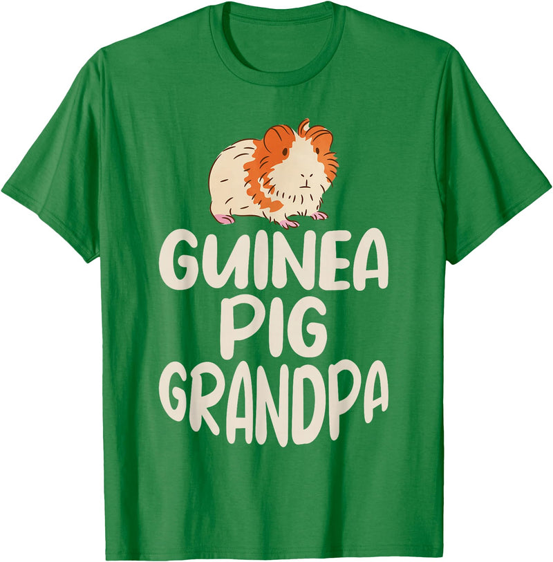 Gift Guinea Pig Owner & Accessories Guinea Pig Grandpa T-Shirt - Kelly Green
