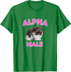 Alpha Male Cute Bunny Meme Funny Rabbit T-Shirt in Kelly Green