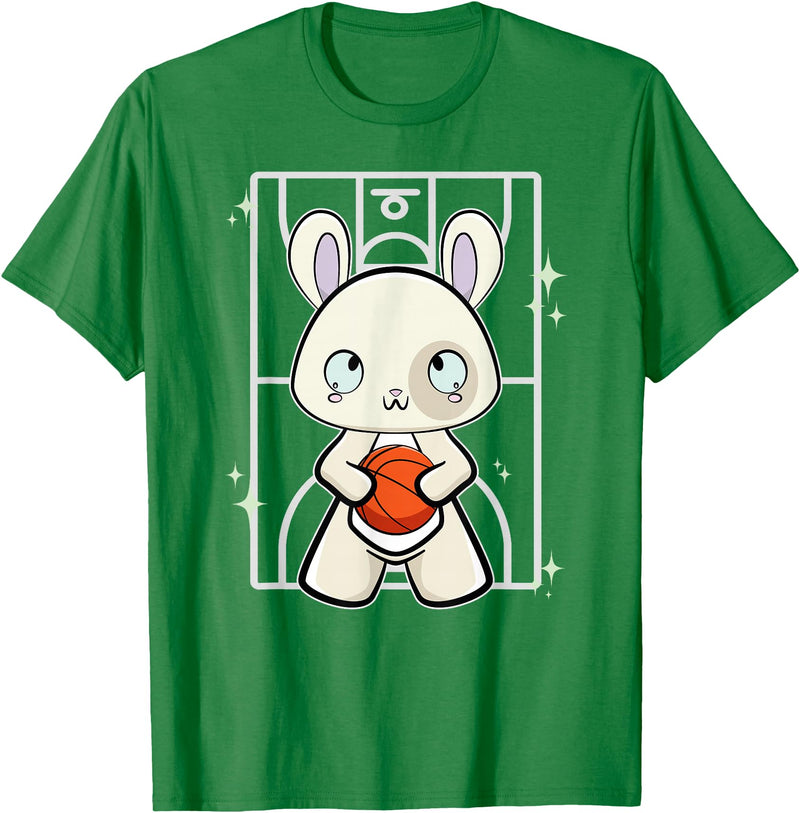 Rabbit with Basketball T-Shirt in Kelly Green