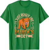 Creative Duroc Pig Designs I Love My Duroc Pig T-Shirt - Kelly Green