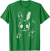 Creepy Cute Bunny Rabbit Alt Goth Grunge Horror Aesthetic T-Shirt in Kelly Green