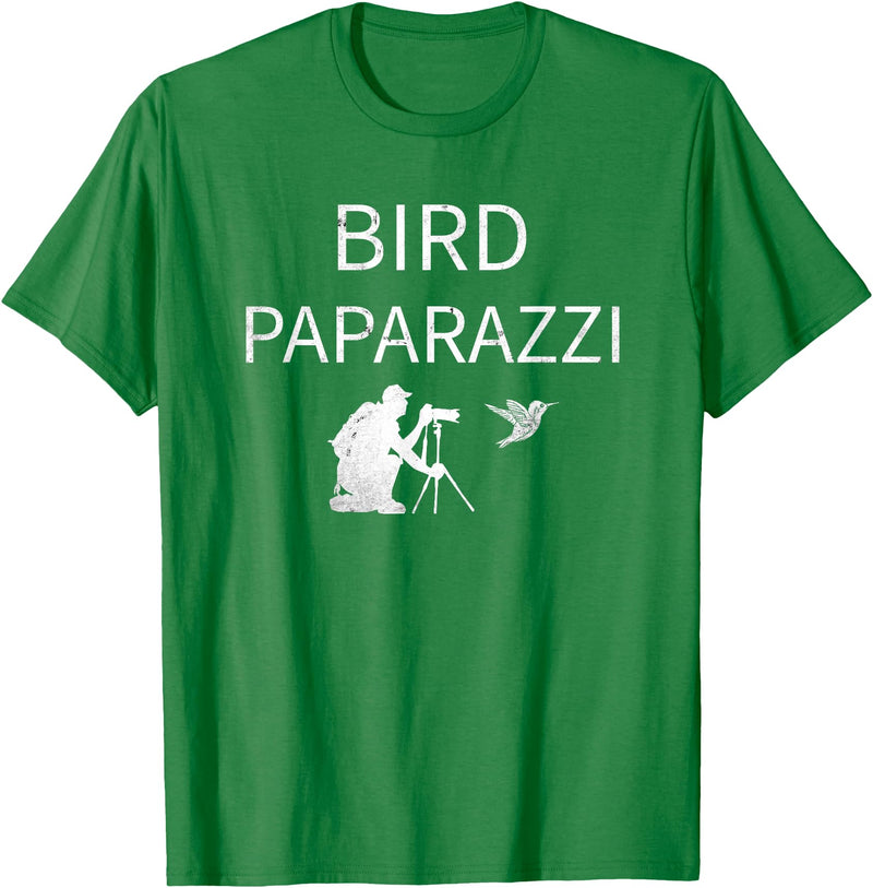 Birdwatching | Bird Photographer Gifts Unisex-Adults Black Short Sleeve T-Shirt Small Bird Photography T-Shirt - Kelly Green