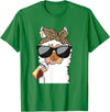 Cute Alpaca Llama Lover Llama Leopard Girls Women Alpaca Lover T-Shirt - Kelly Green
