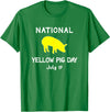 Porker Apparel Co National Yellow Pig Day T-Shirt - Kelly Green