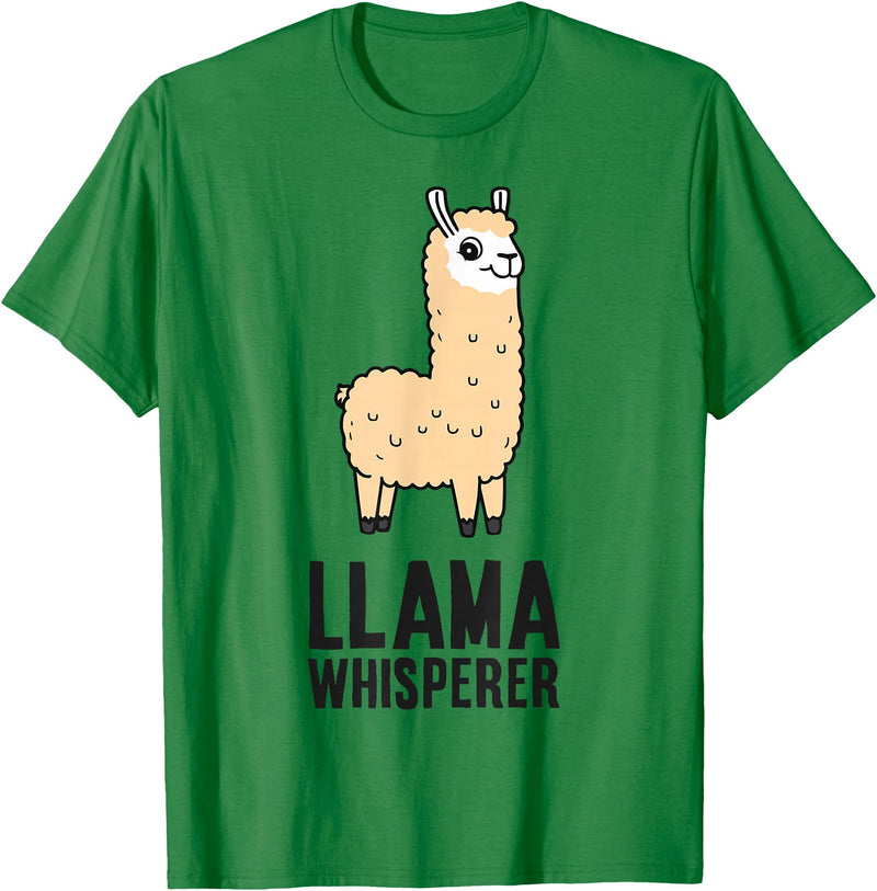 Funny Llama Lover Gifts Llama Whisperer T-Shirt - Kelly Green