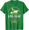 Matching Family Grandma Bear Boho by Foxio Grandma Bear Floral Family Fun Boho Bear T-Shirt - Kelly Green
