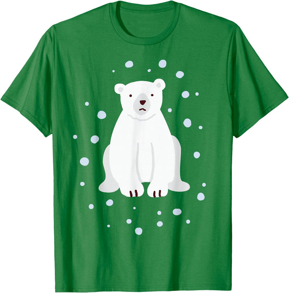 Polar Bear Shenanigans Cute Polar Bear Shirt for Kids T-Shirt - Kelly Green