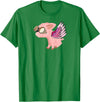RWS235 When Pigs Fly, Flying Pig T-shirt T-Shirt - Kelly Green