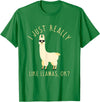 Llama Lovers Apparel Co. I Just Really Like Llamas OK Funny Llama Alpaca T-Shirt T-Shirt - Kelly Green