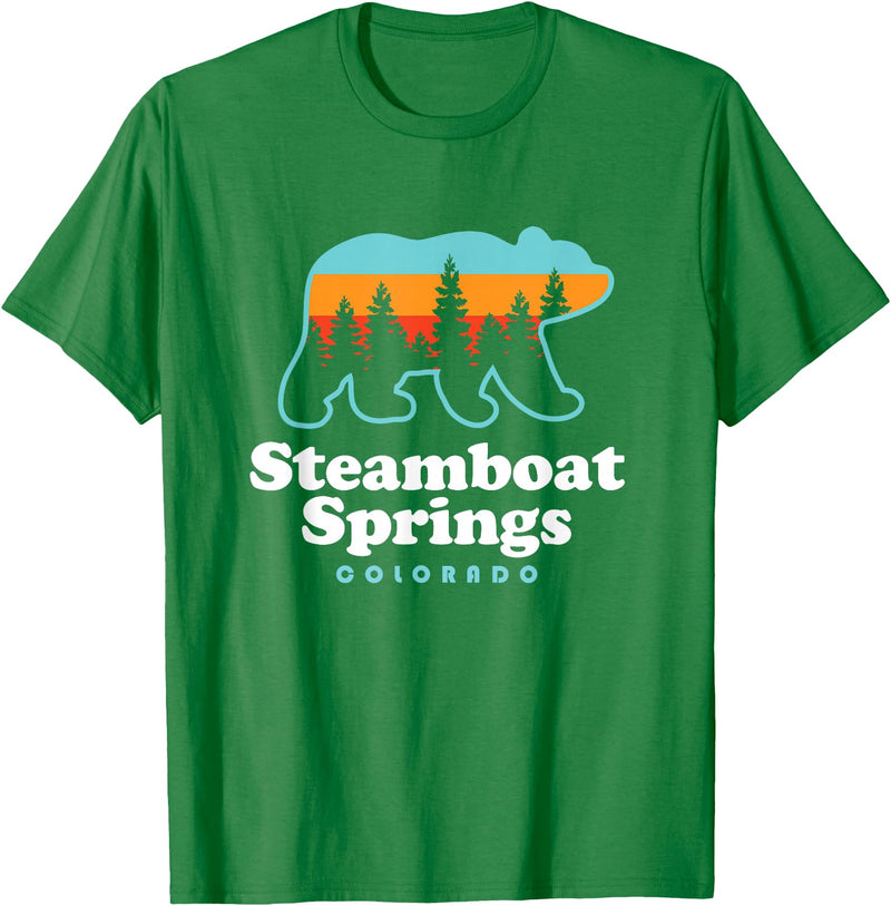 Steamboat Springs Colorado Bear T-Shirt - Kelly Green